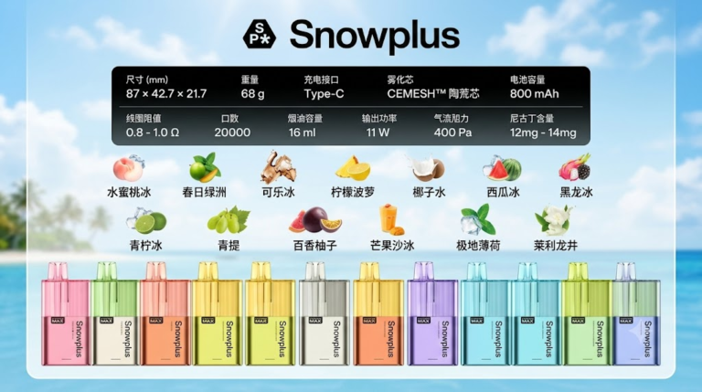 雪茄大板砖 Snowplus Hammer Ultra 20000口一次性电子烟